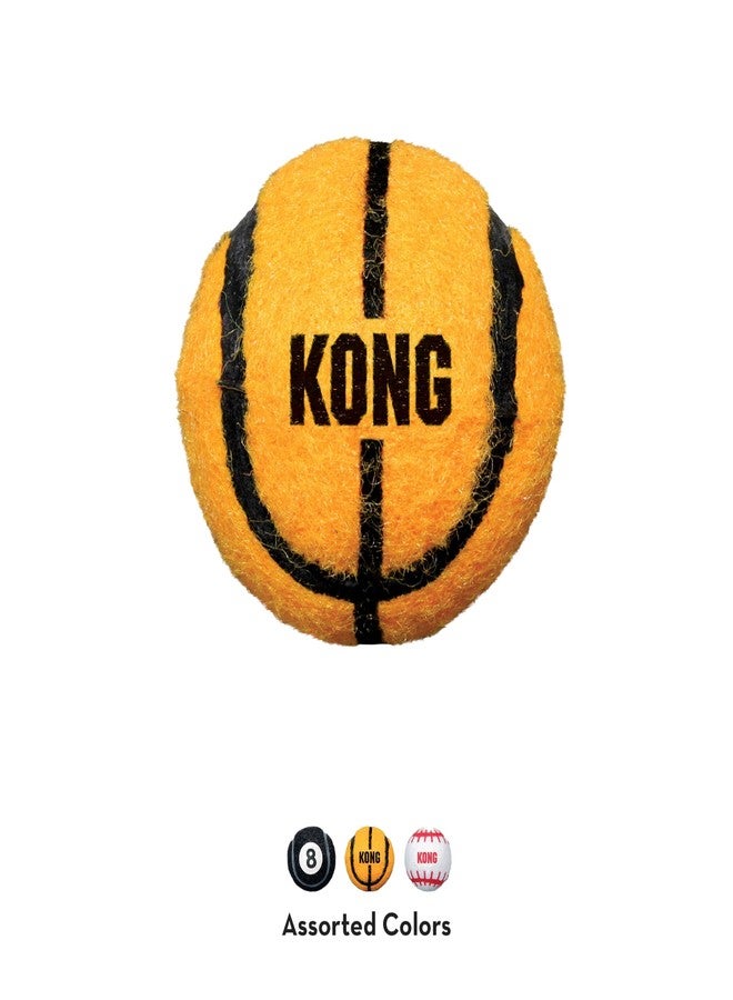 KONG Sport Balls for Dogs, Durable Fetch Toy with Extra-Thick Rubber Walls, Safer & Tougher Than Tennis Balls, High Bounce, Non-Toxic, Gentle on Teeth & Gums, Medium (Pack of 3) - Image 4